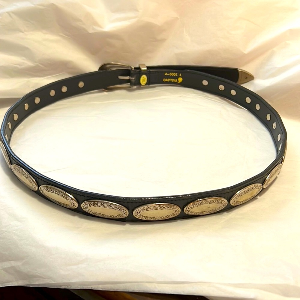 Captiva Belt / silver oval metallic